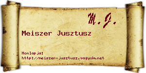 Meiszer Jusztusz névjegykártya